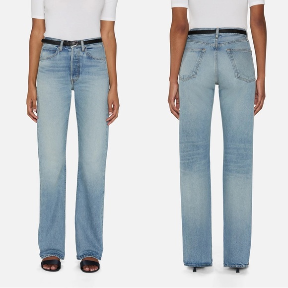NEW FRAME Frame Denim Vertical Straight Leg jeans in “Laurence” light wash
